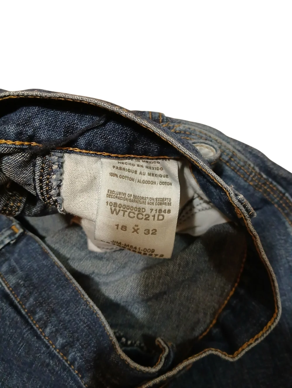 Schmidt Size 18×32 Vintage Straight-Leg Denim Jeans - Dark Blue